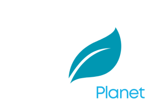 Blue and Green Organic Green Planet Logo